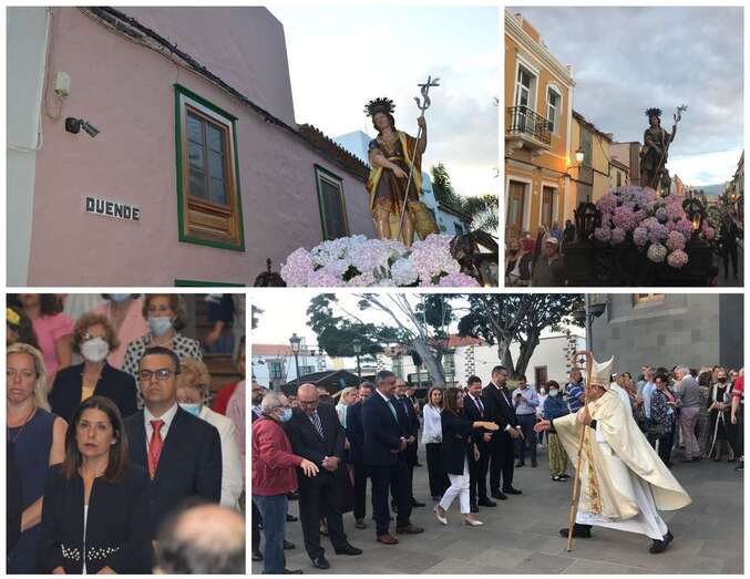 Collage de fotos de la procesión de esta noche/TA.